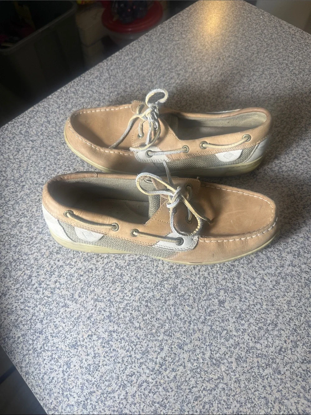 Sperry Two-Tone Brown and Light Gray Boat Shoes